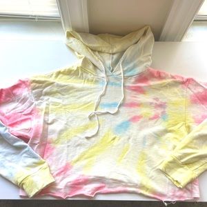 Gab and Kate cropped die tie sweatshirt